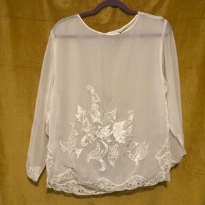 Victoria’s Secret Vintage 1990s Lace Sheer Top EUC Small